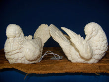 VINTAGE PAIR OF SCULPTURED PEACE DOVES BY A. SANTINI