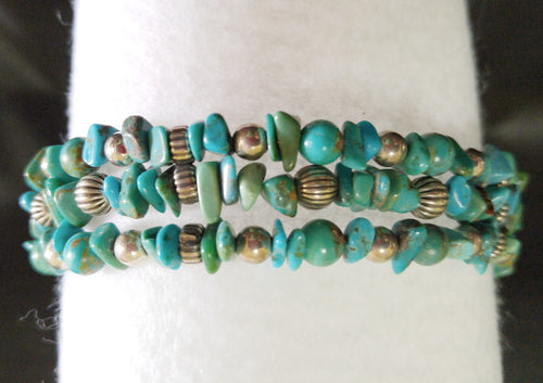 DESIGNER STERLING SILVER AND TURQUOISE BRACELET