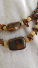 SEMI-PRECIOUS STONE NECKLACE WITH TIGER'S EYE