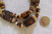 SEMI-PRECIOUS STONE NECKLACE WITH TIGER'S EYE