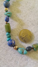 TURQUOISE AND STERLING SILVER NECKLACE