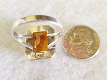 STERLING SILVER AND TOPAZ RING