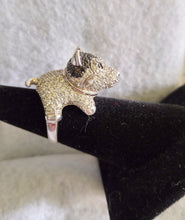 STERLING SILVER AND RHINESTONE RING