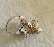 STERLING SILVER AND RHINESTONE RING