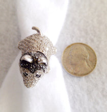 STERLING SILVER AND RHINESTONE RING