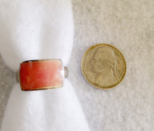 STERLING SILVER RING WITH PINK STONE