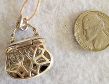STERLING SILVER, ONYX AND MARCASITE PENDANT